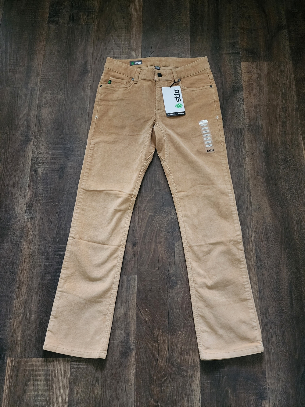 NWT Stio Rivet Cord Pants Tan Corduroy Mountain Town Lifestyle - Size 28